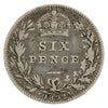 Great Britain 1892 6 Pence Fine (F12)