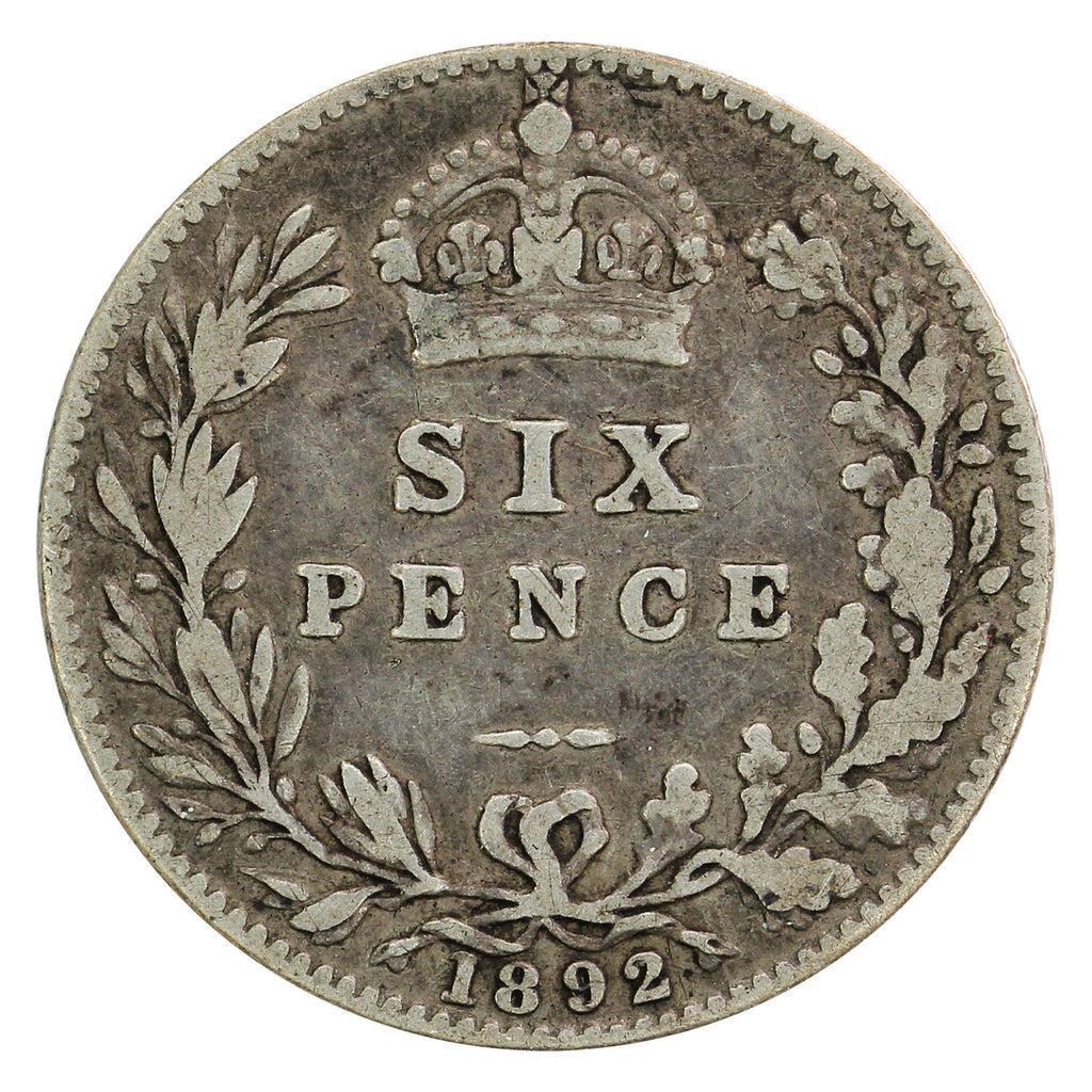 Great Britain 1892 6 Pence Fine (F12)
