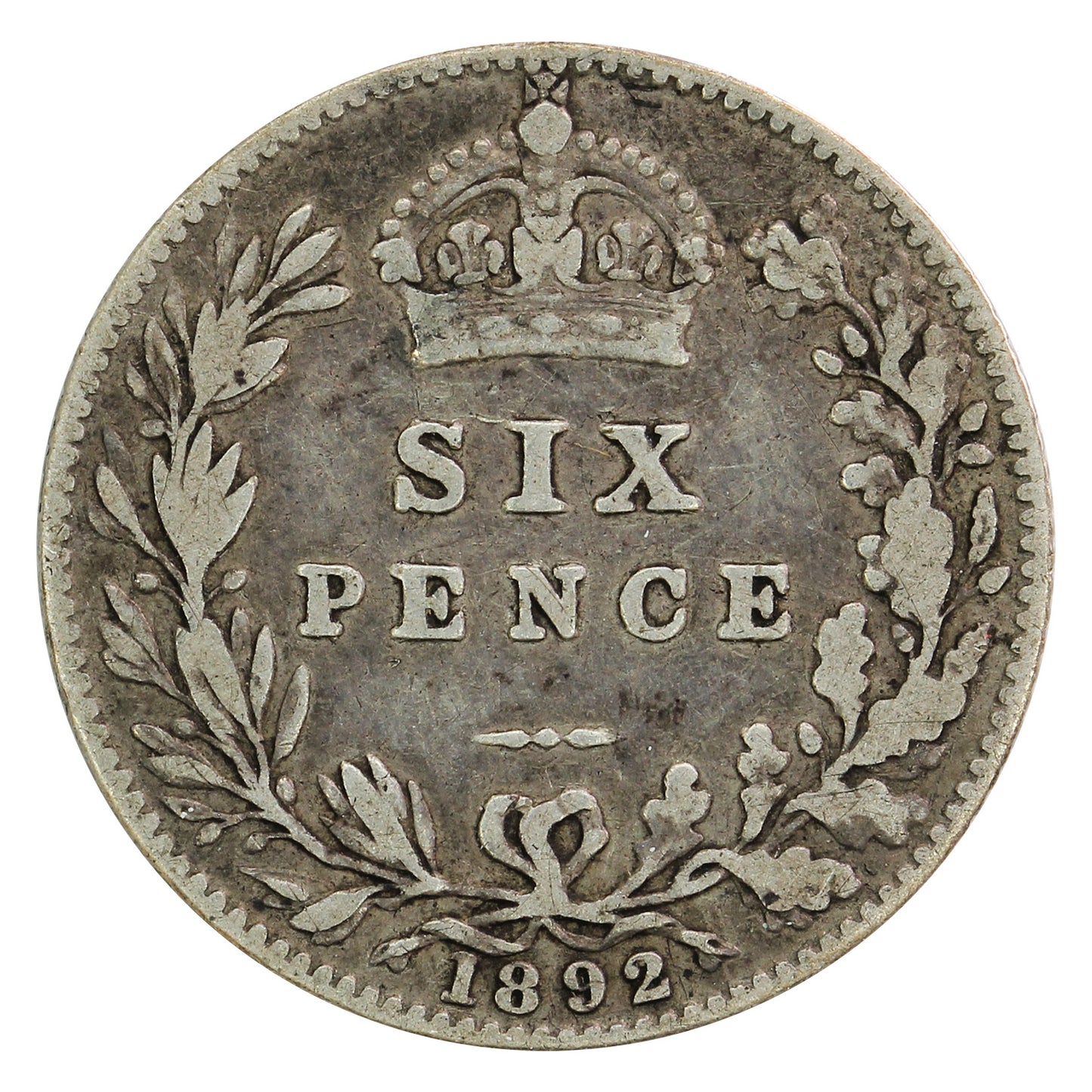 Great Britain 1892 6 Pence Fine (F12)