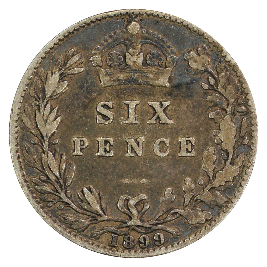Great Britain 1899 6 Pence F-VF (F15)