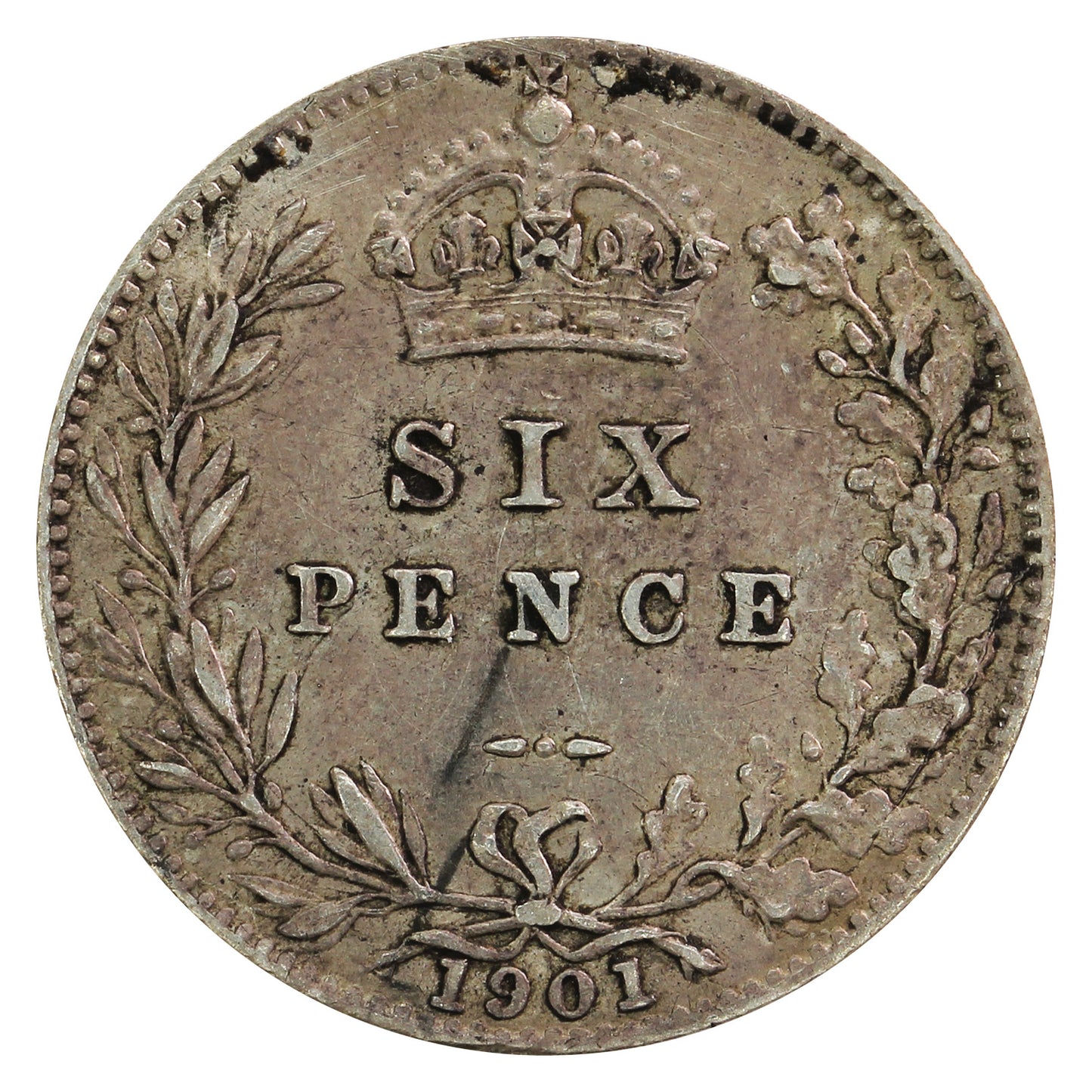 Great Britain 1901 6 Pence VF-EF (VF30)