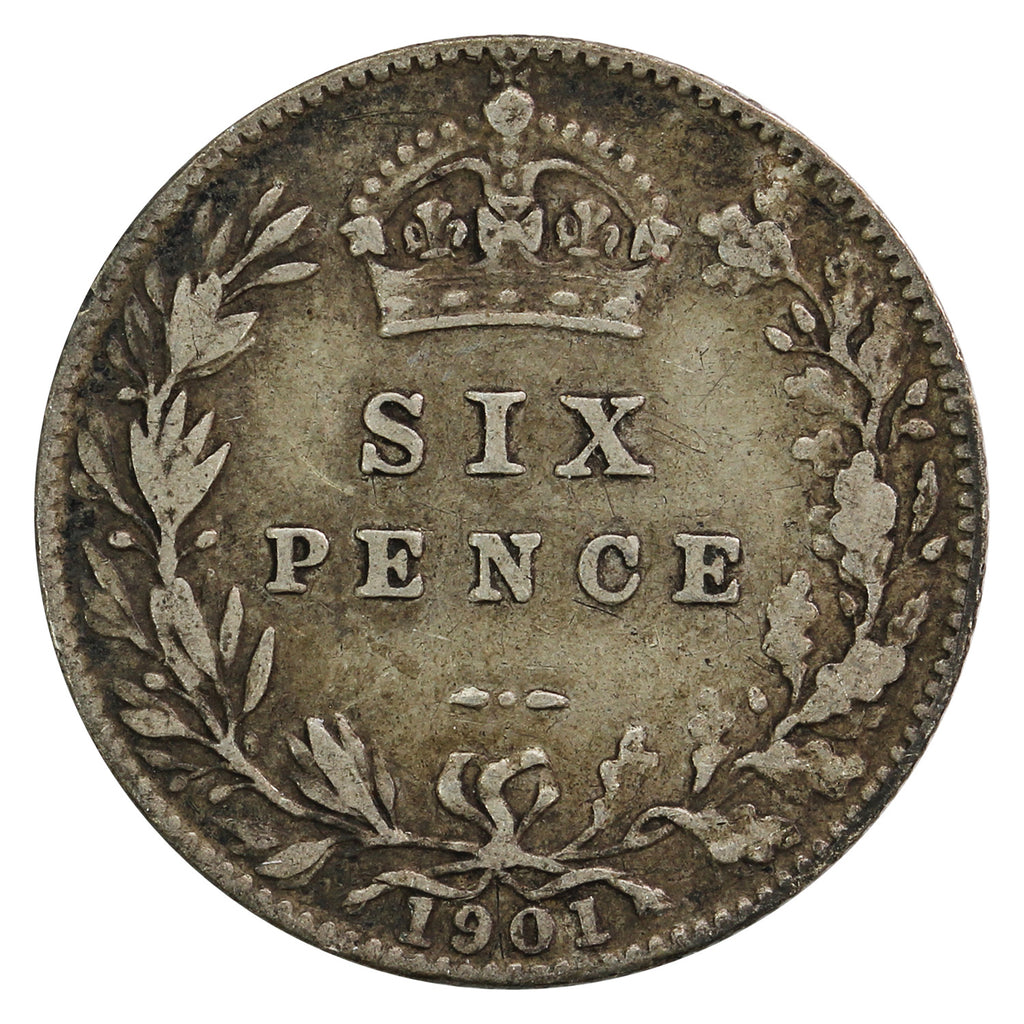Great Britain 1901 6 Pence F-VF (F15)
