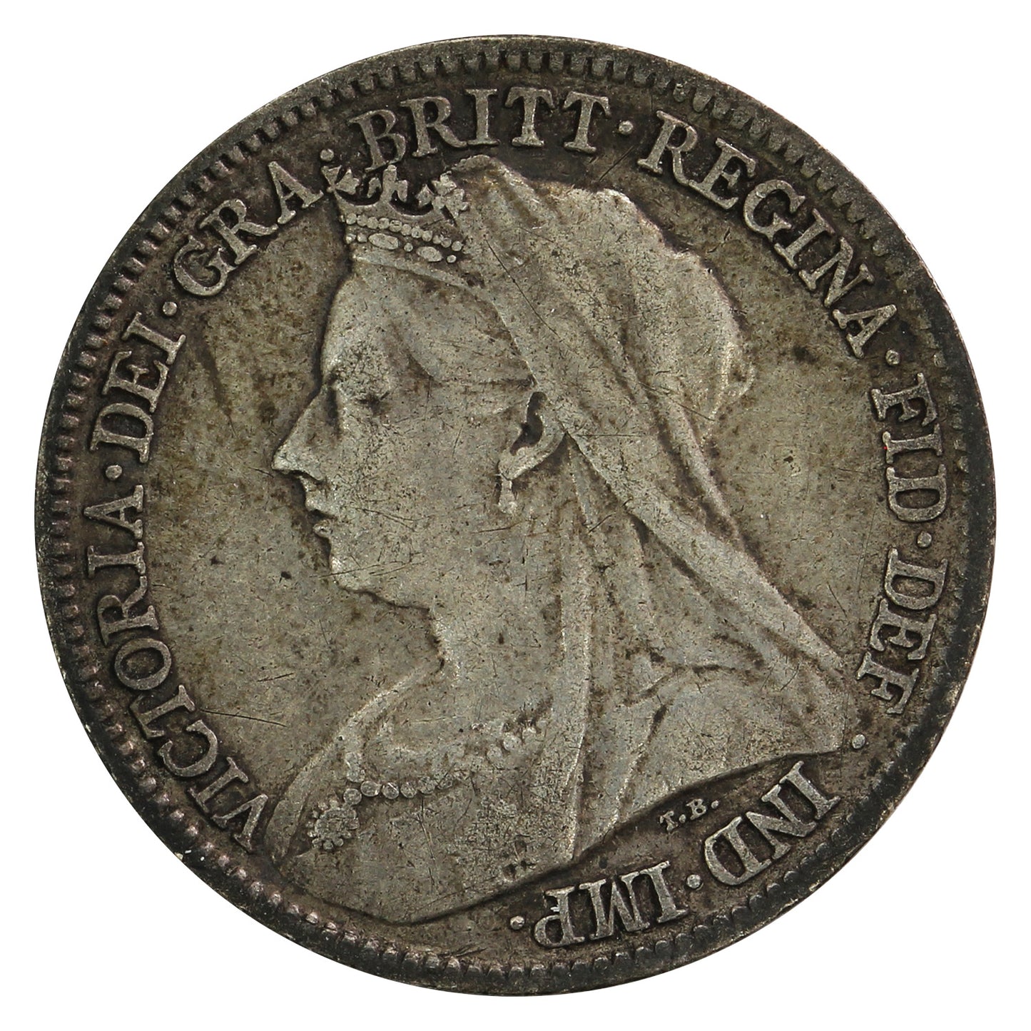 Great Britain 1901 6 Pence F-VF (F15)