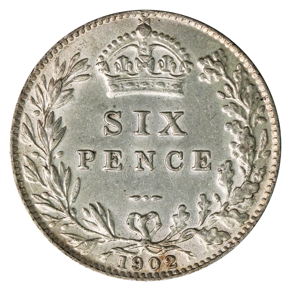 Great Britain 1902 6 Pence AU-UNC (AU55)