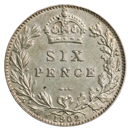 Great Britain 1902 6 Pence EF-AU (EF45)