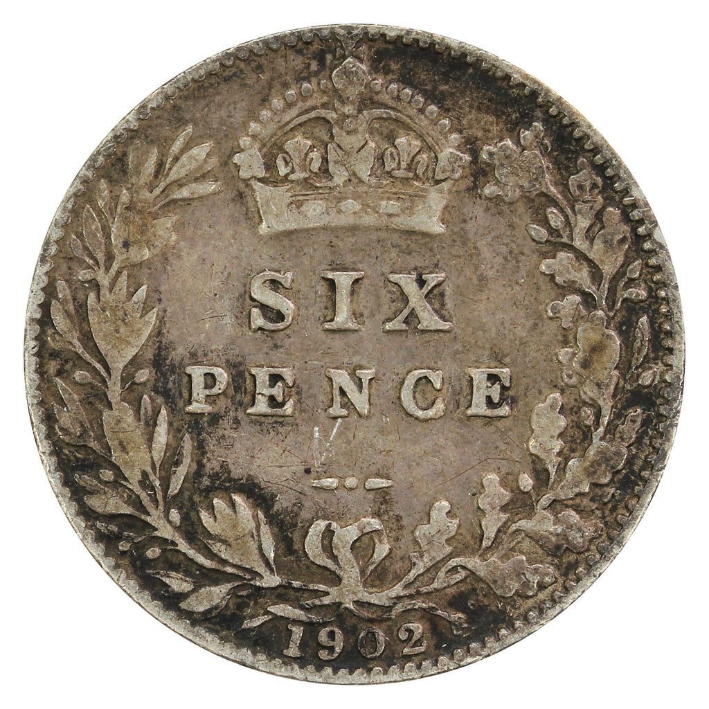 Great Britain 1902 6 Pence Fine (F12)