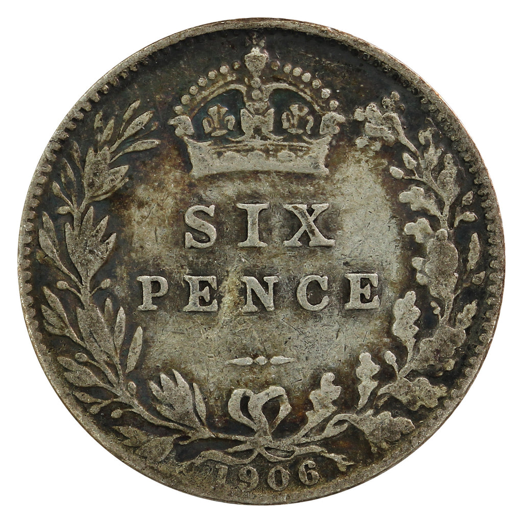 Great Britain 1906 6 Pence Fine (F12)