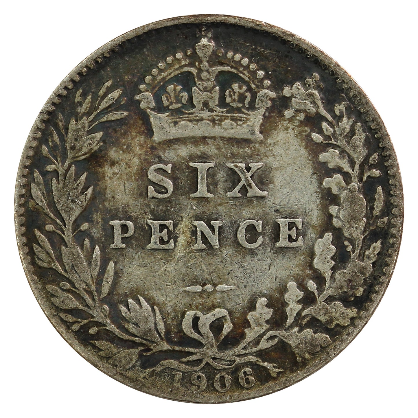 Great Britain 1906 6 Pence Fine (F12)