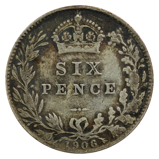 Great Britain 1906 6 Pence Fine (F12)