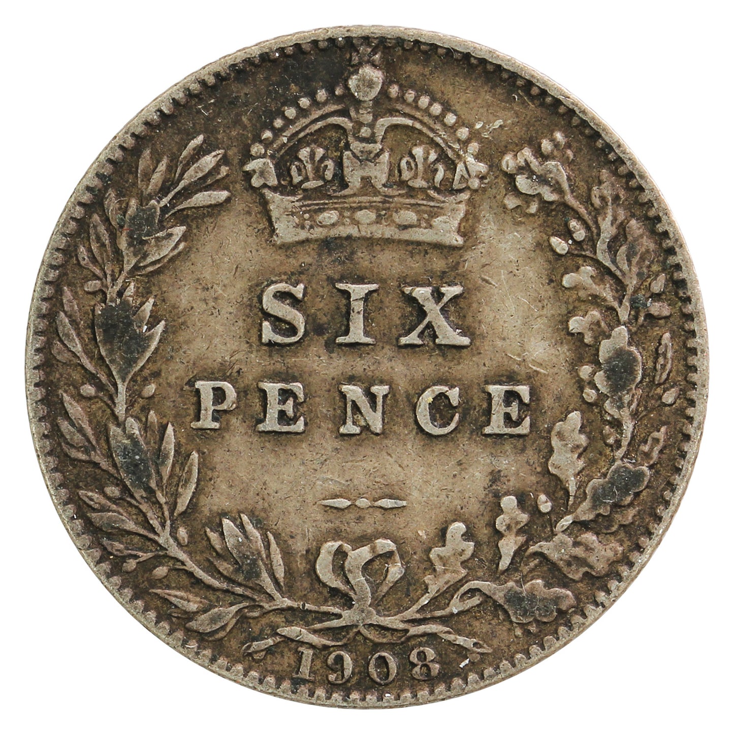 Great Britain 1908 6 Pence F-VF (F15)