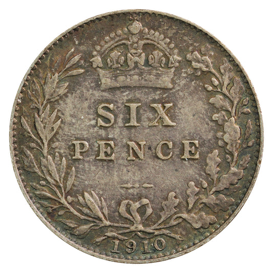 Great Britain 1910 6 Pence VF-EF (VF30)