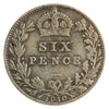 Great Britain 1910 6 Pence F-VF (F15)