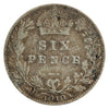 Great Britain 1910 6 Pence Fine (F12)