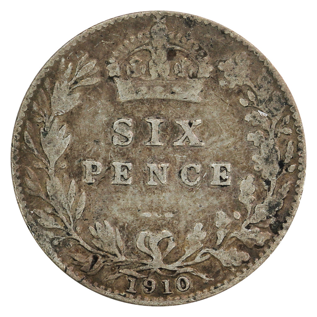 Great Britain 1910 6 Pence Fine (F12)