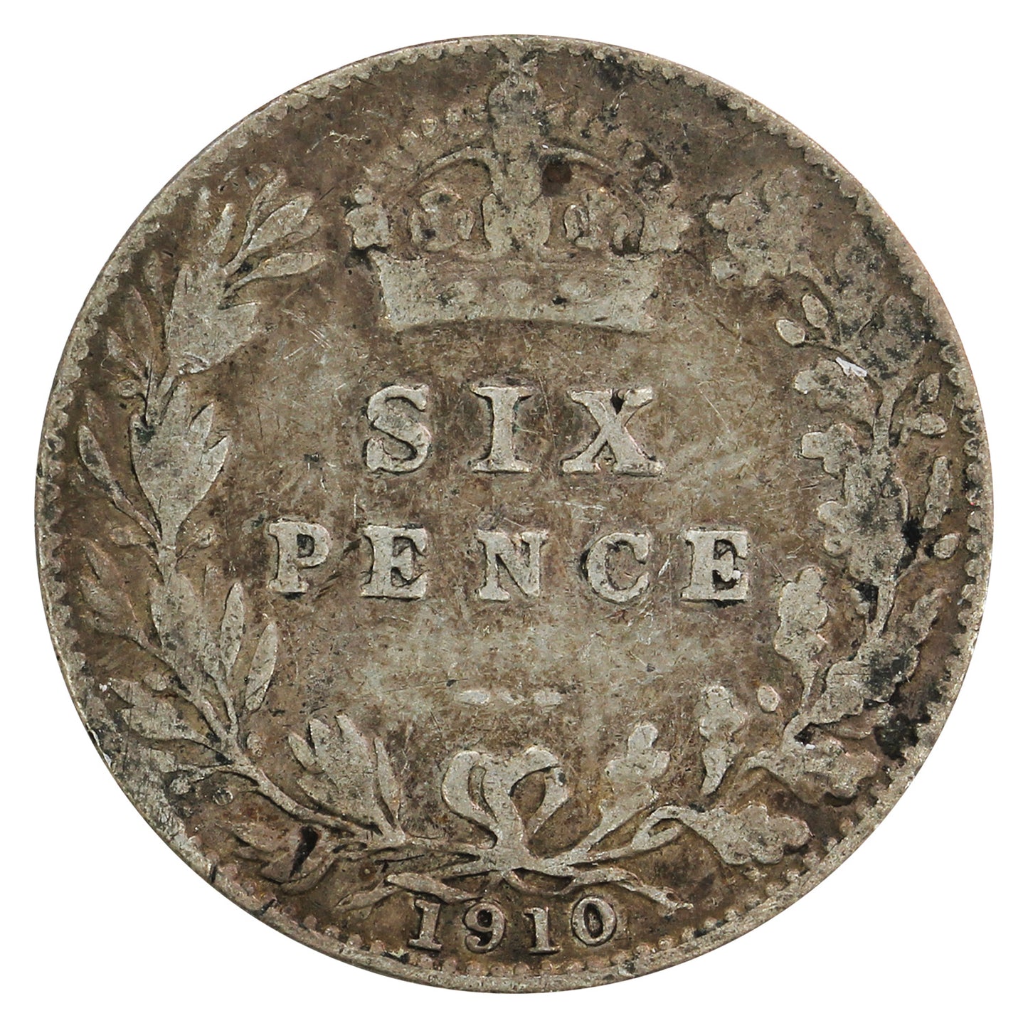 Great Britain 1910 6 Pence Fine (F12)
