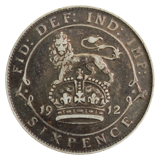 Great Britain 1912 6 Pence Very Fine (VF20)