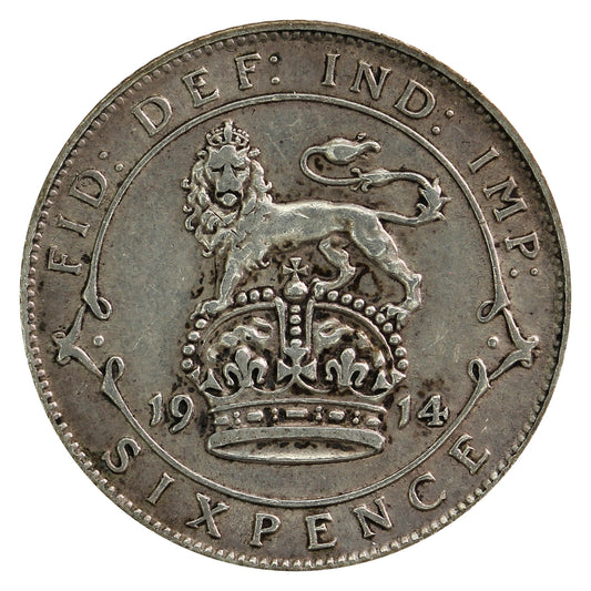 Great Britain 1914 6 Pence Extra Fine (EF40)