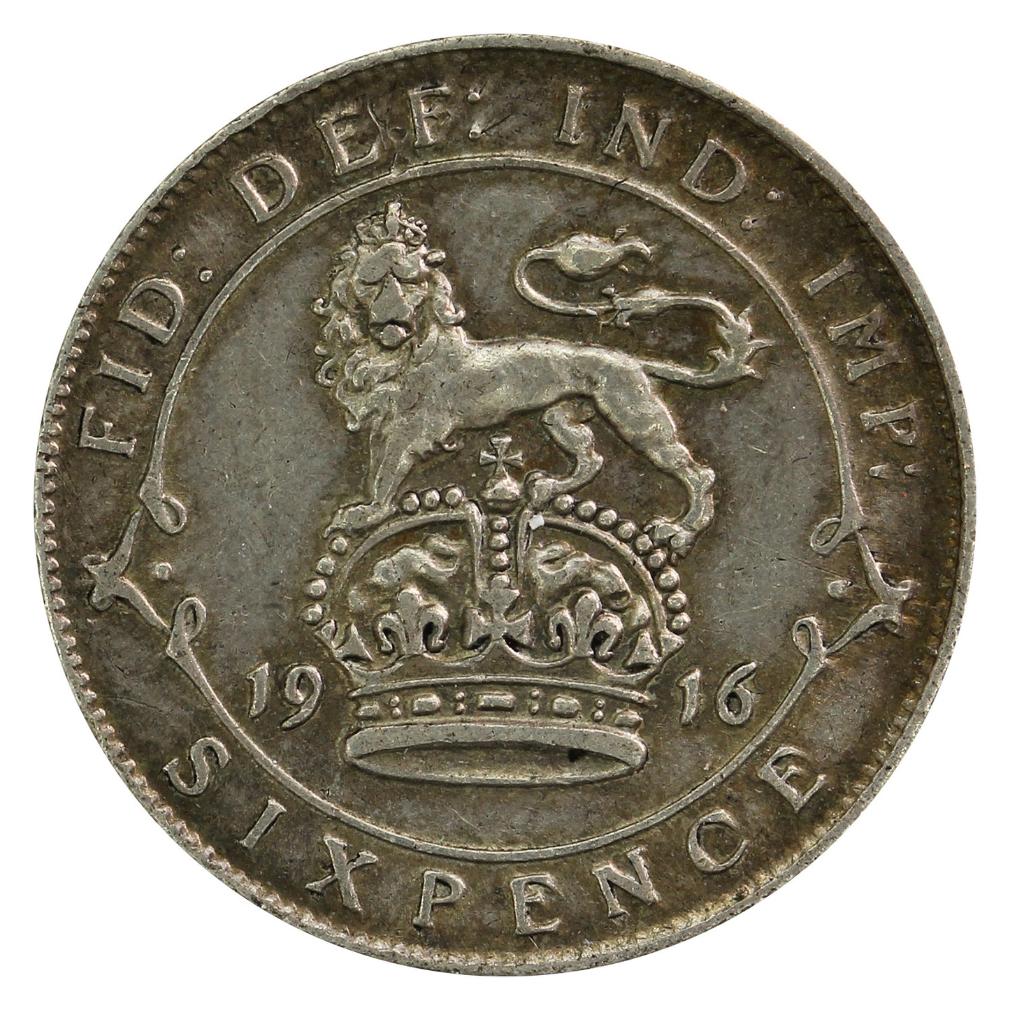 Great Britain 1916 6 Pence Very Fine (VF20)