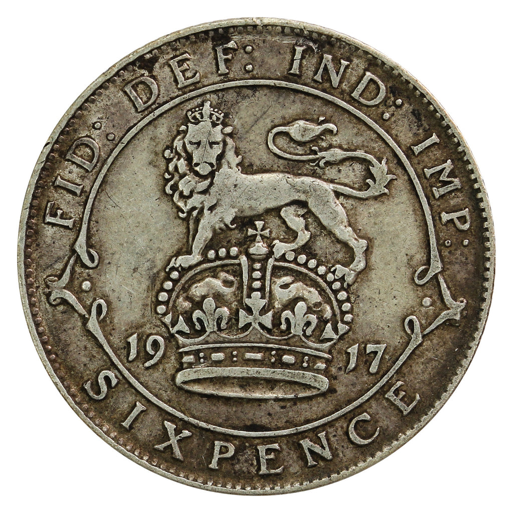 Great Britain 1917 6 Pence F-VF (F15)