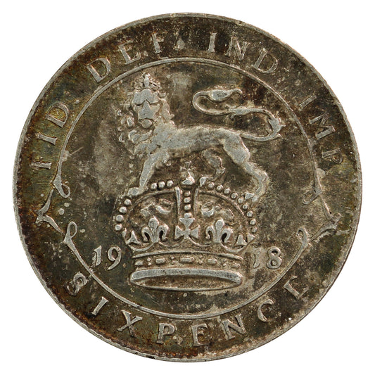 Great Britain 1918 6 Pence VF-EF (VF30)