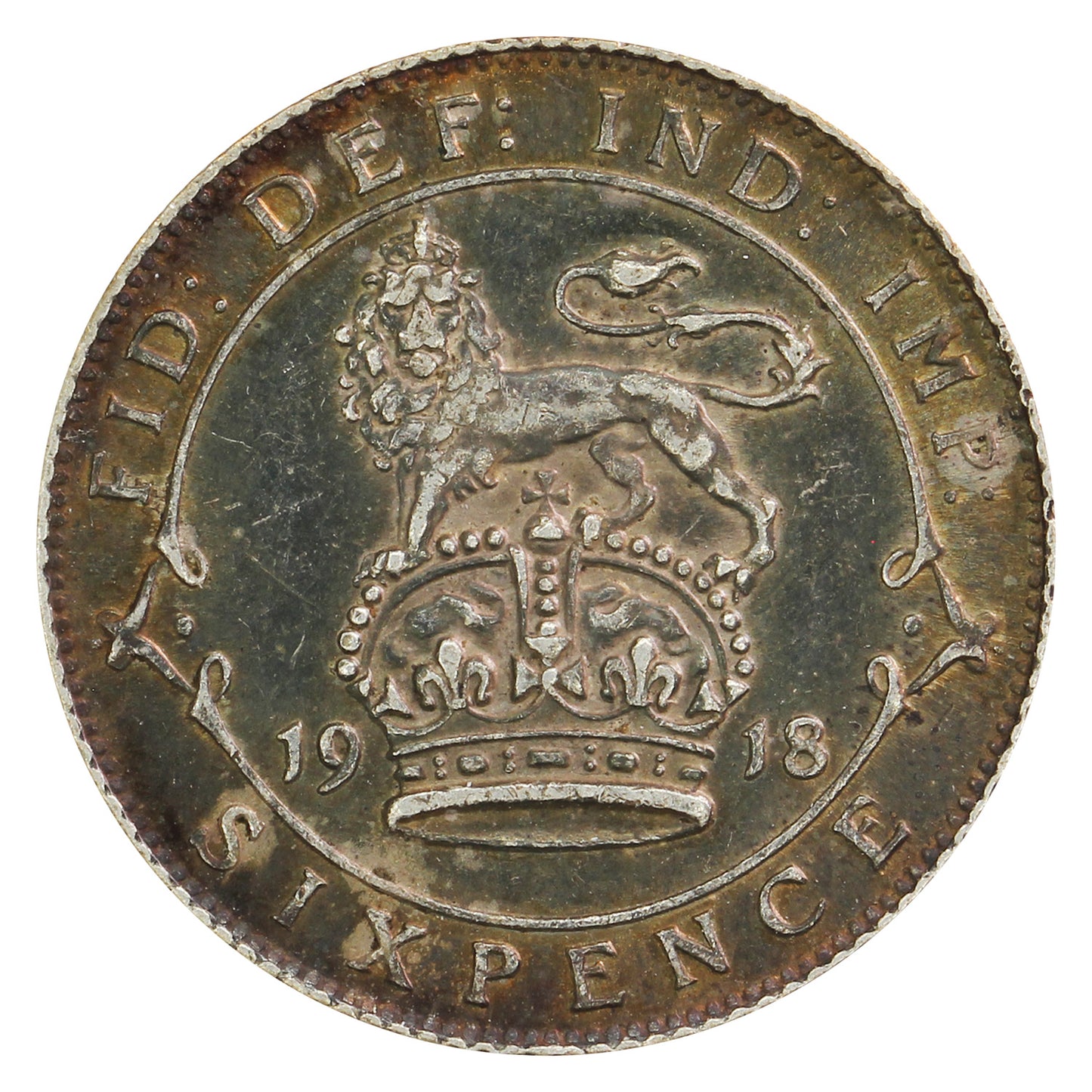 Great Britain 1918 6 Pence Very Fine (VF20)