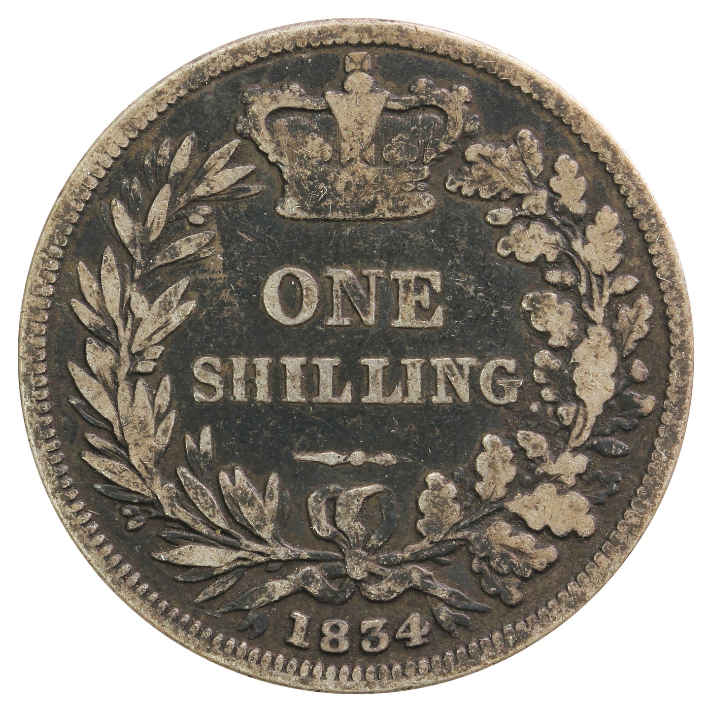 Great Britain 1834 William IV Shilling Very Good (VG8)