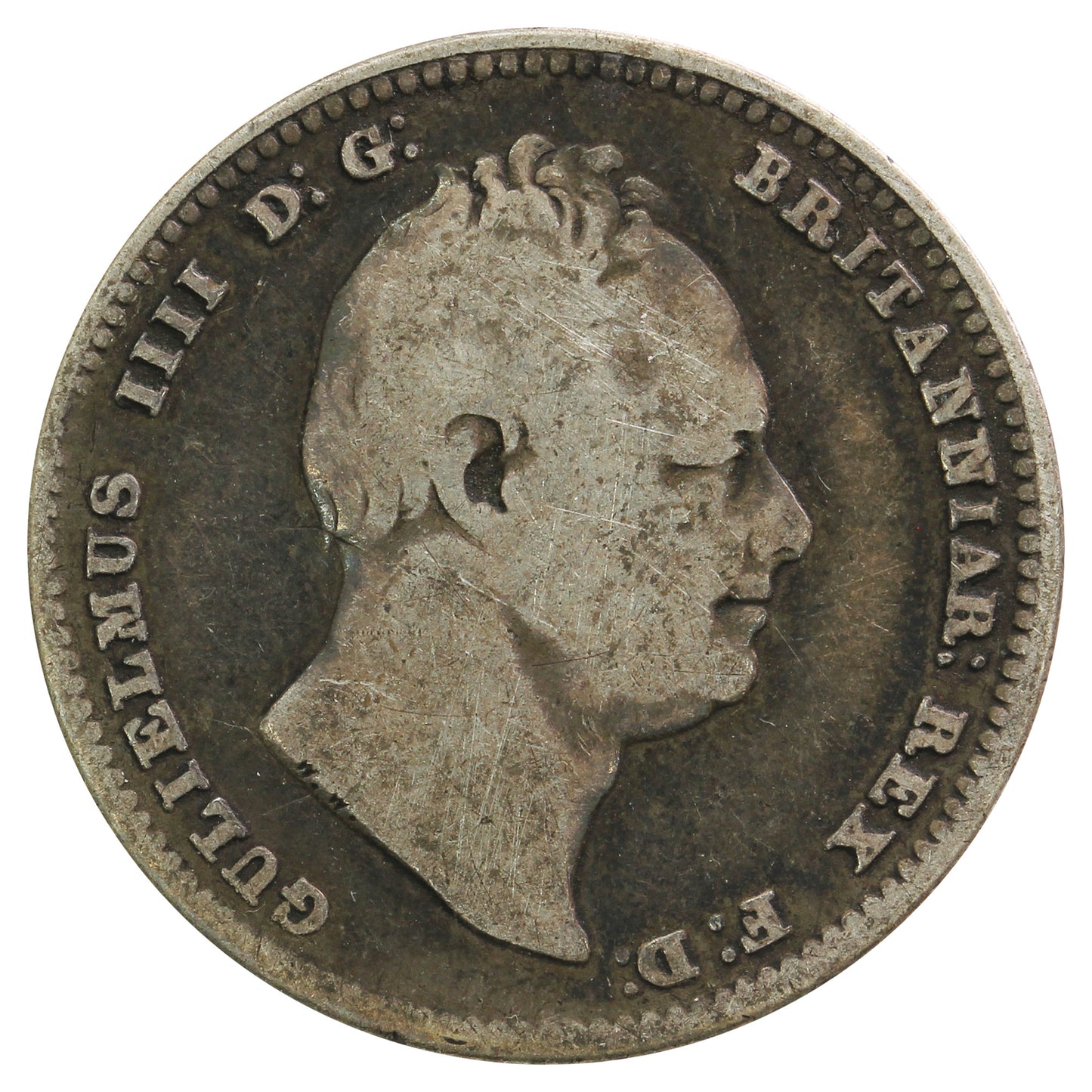 Great Britain 1834 William IV Shilling Very Good (VG8)