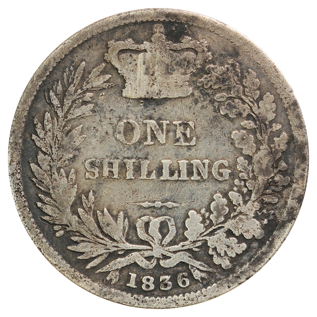 Great Britain 1836 Shilling Very Good (VG8)