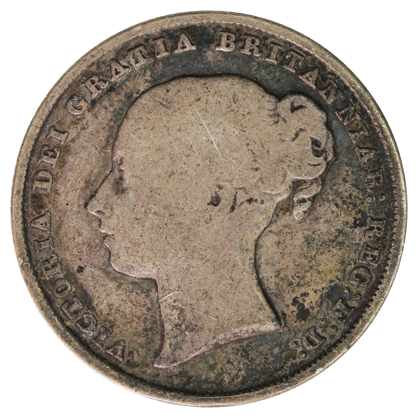 Great Britain 1839 Shilling Very Good (VG8)