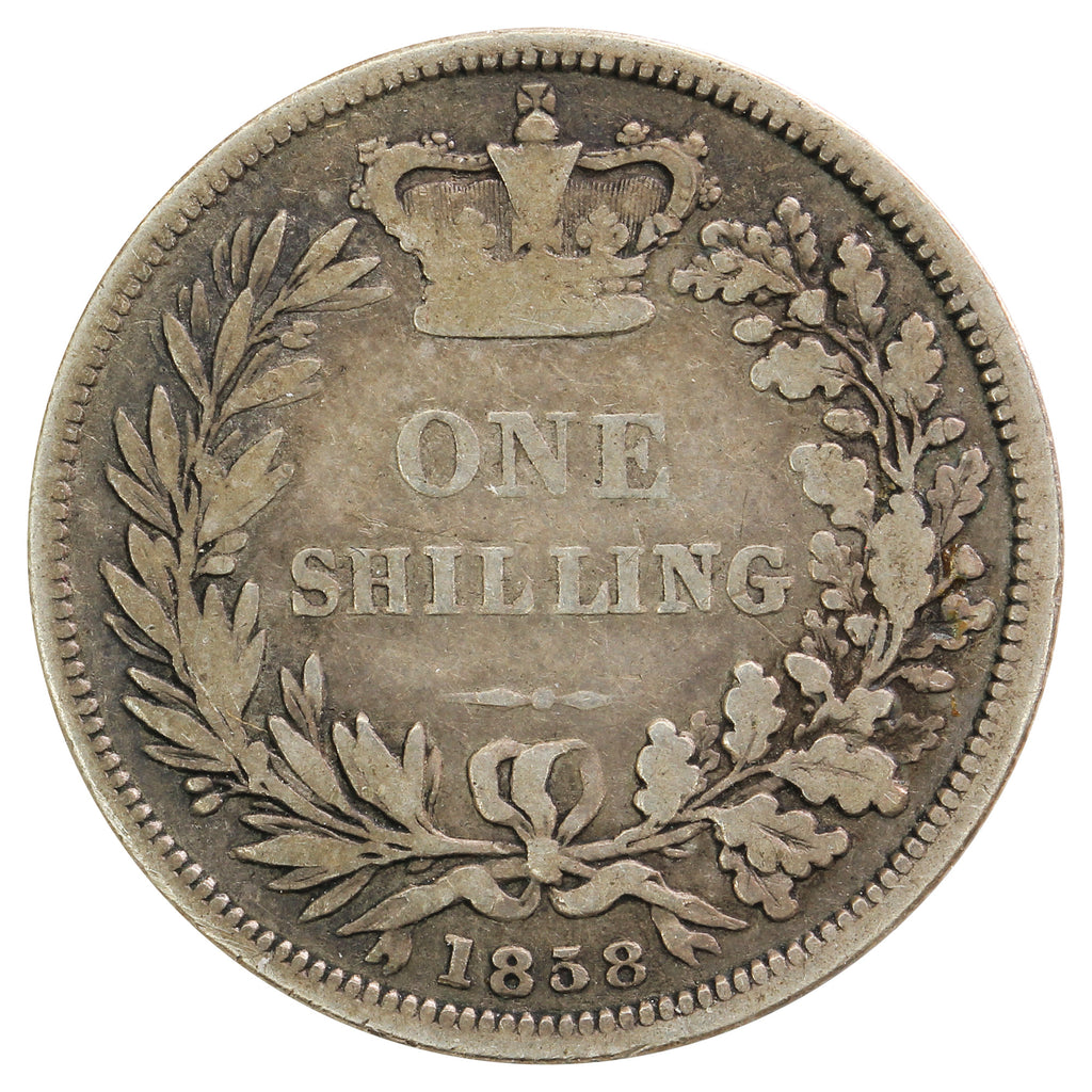 Great Britain 1858 Shilling VG-F (VG10)