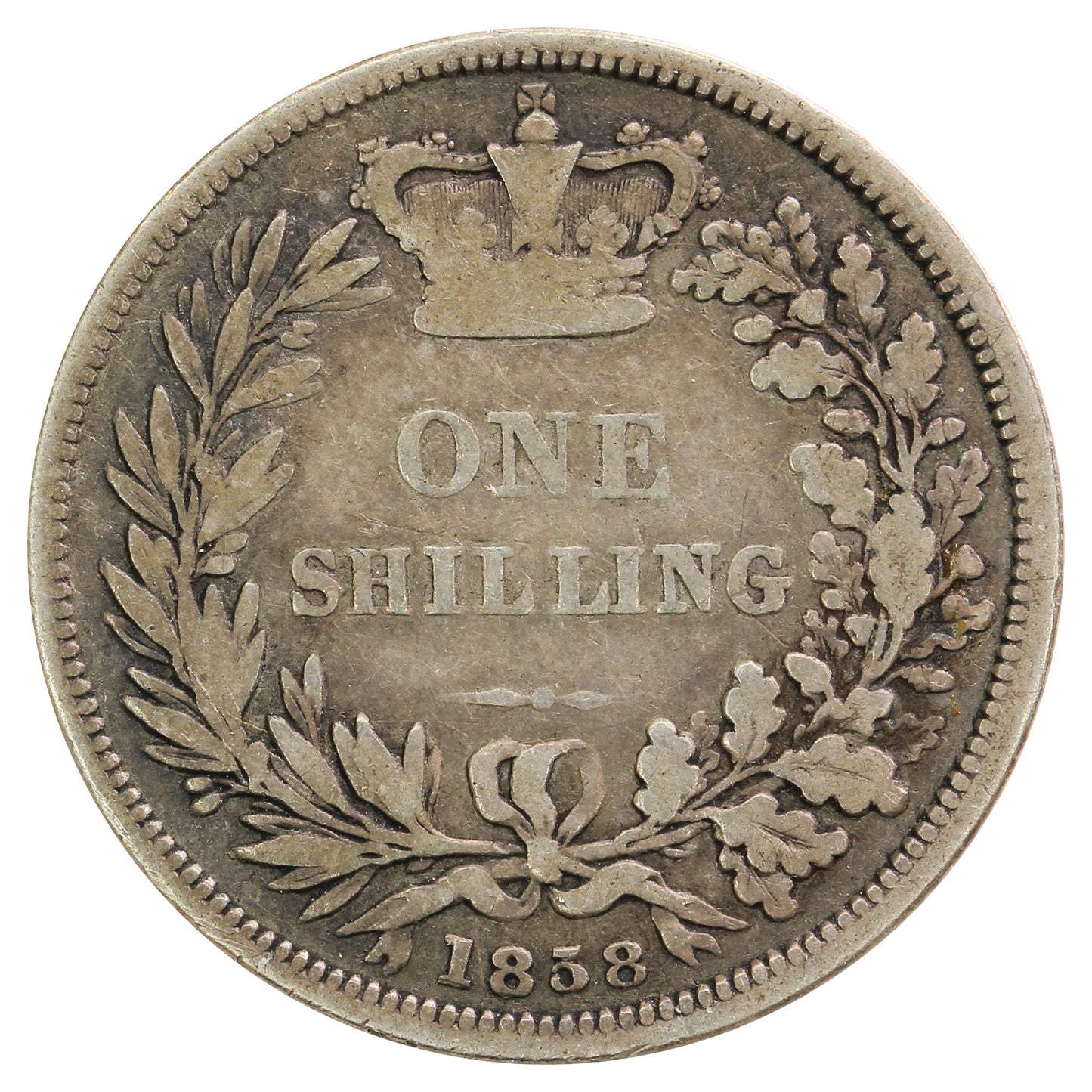 Great Britain 1858 Shilling VG-F (VG10)