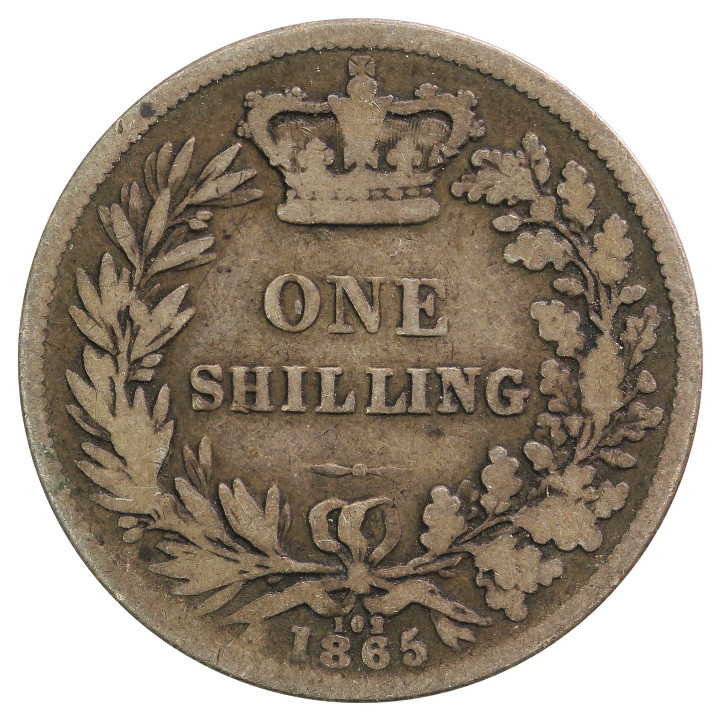 Great Britain 1865 Die #102 Shilling Very Good (VG8)