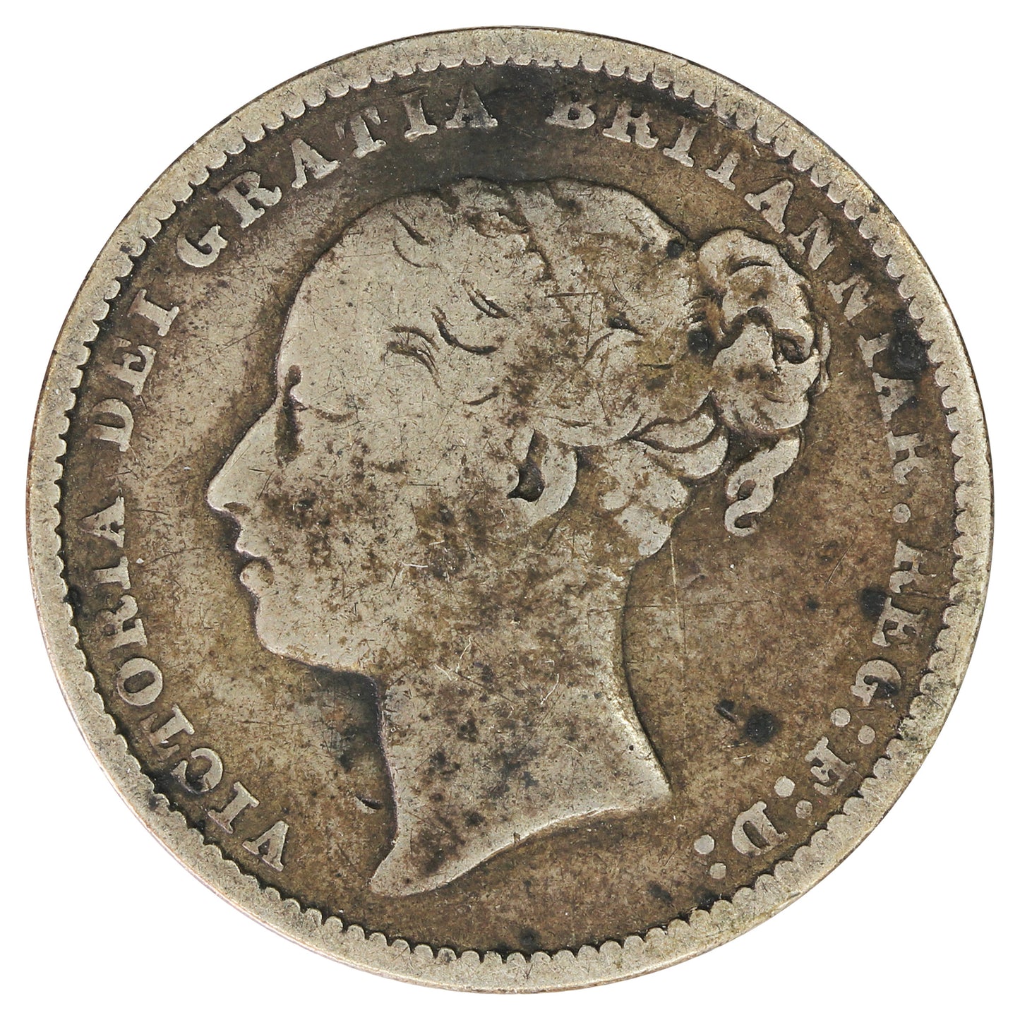 Great Britain 1883 Shilling VG-F (VG10)