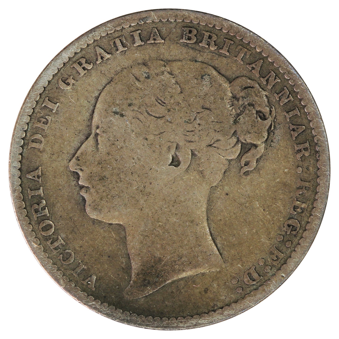 Great Britain 1884 Shilling VG-F (VG10)