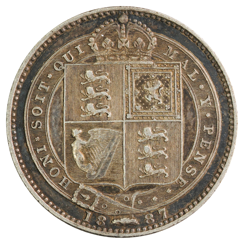 Great Britain 1887 Jubilee Shilling VF-EF (VF30)