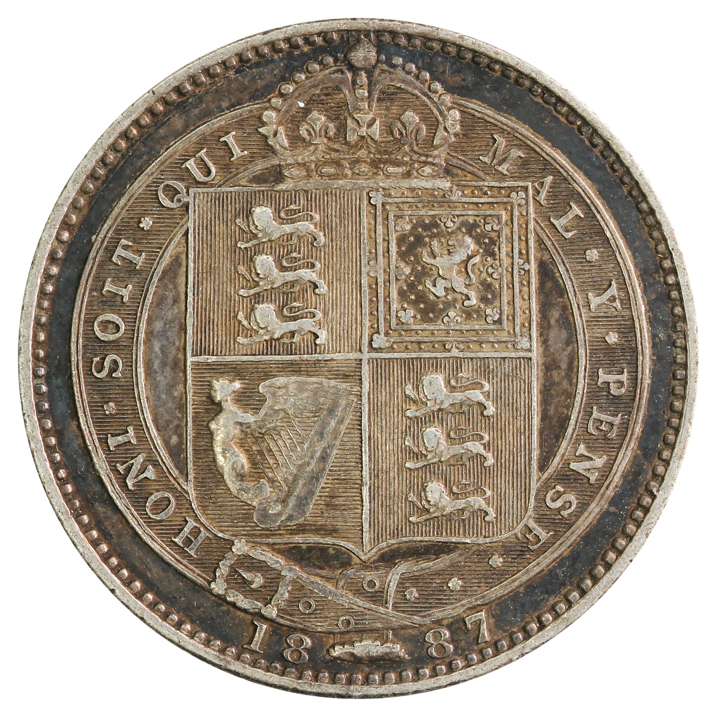 Great Britain 1887 Jubilee Shilling VF-EF (VF30)