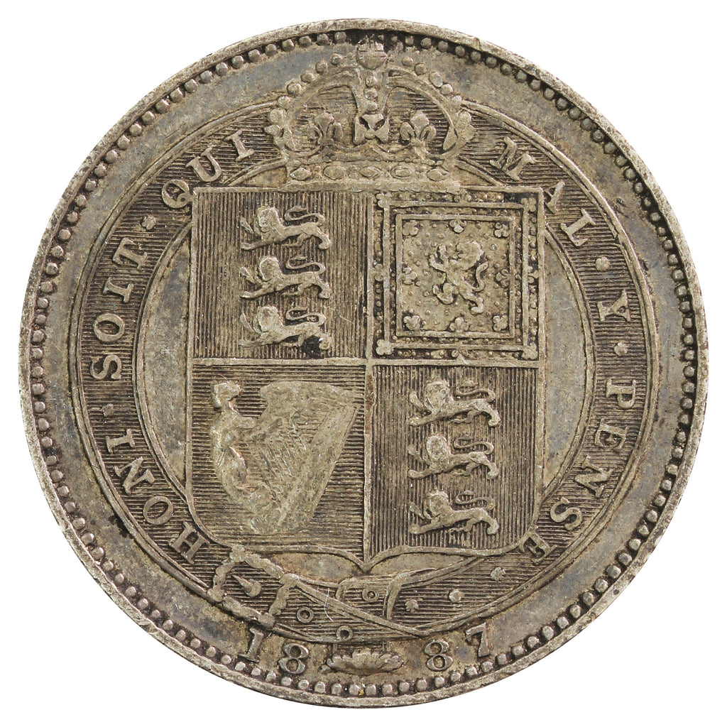 Great Britain 1887 Jubilee Shilling Very Fine (VF20)