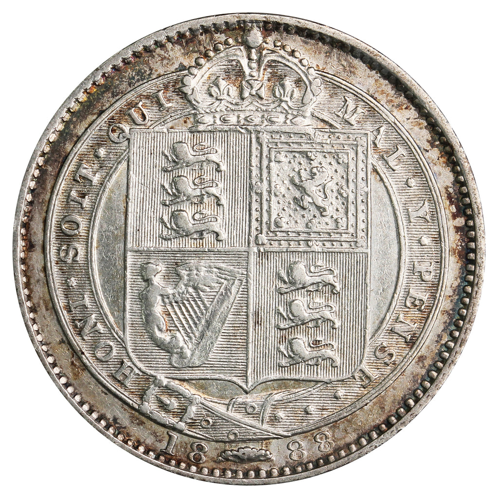 Great Britain 1888 Shilling Extra Fine (EF40)