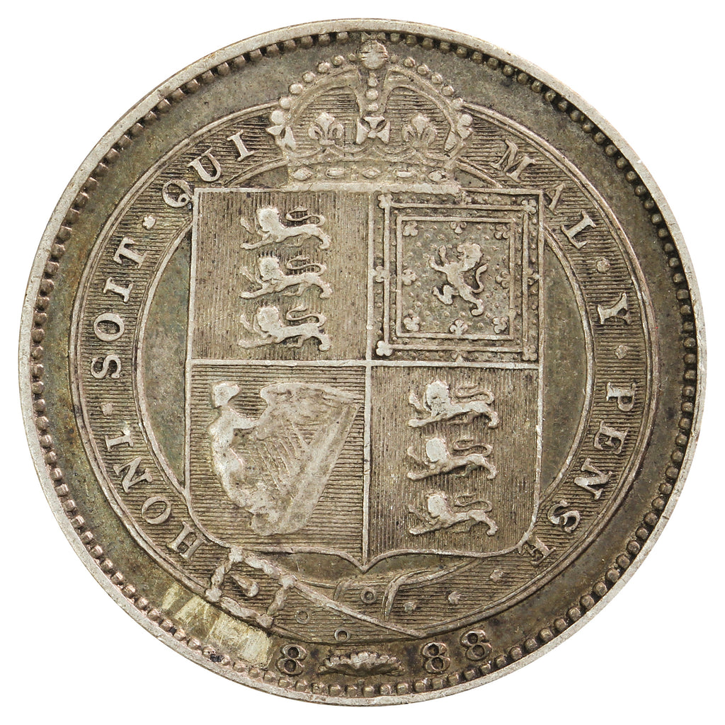 Great Britain 1888 Shilling VF-EF (VF30)