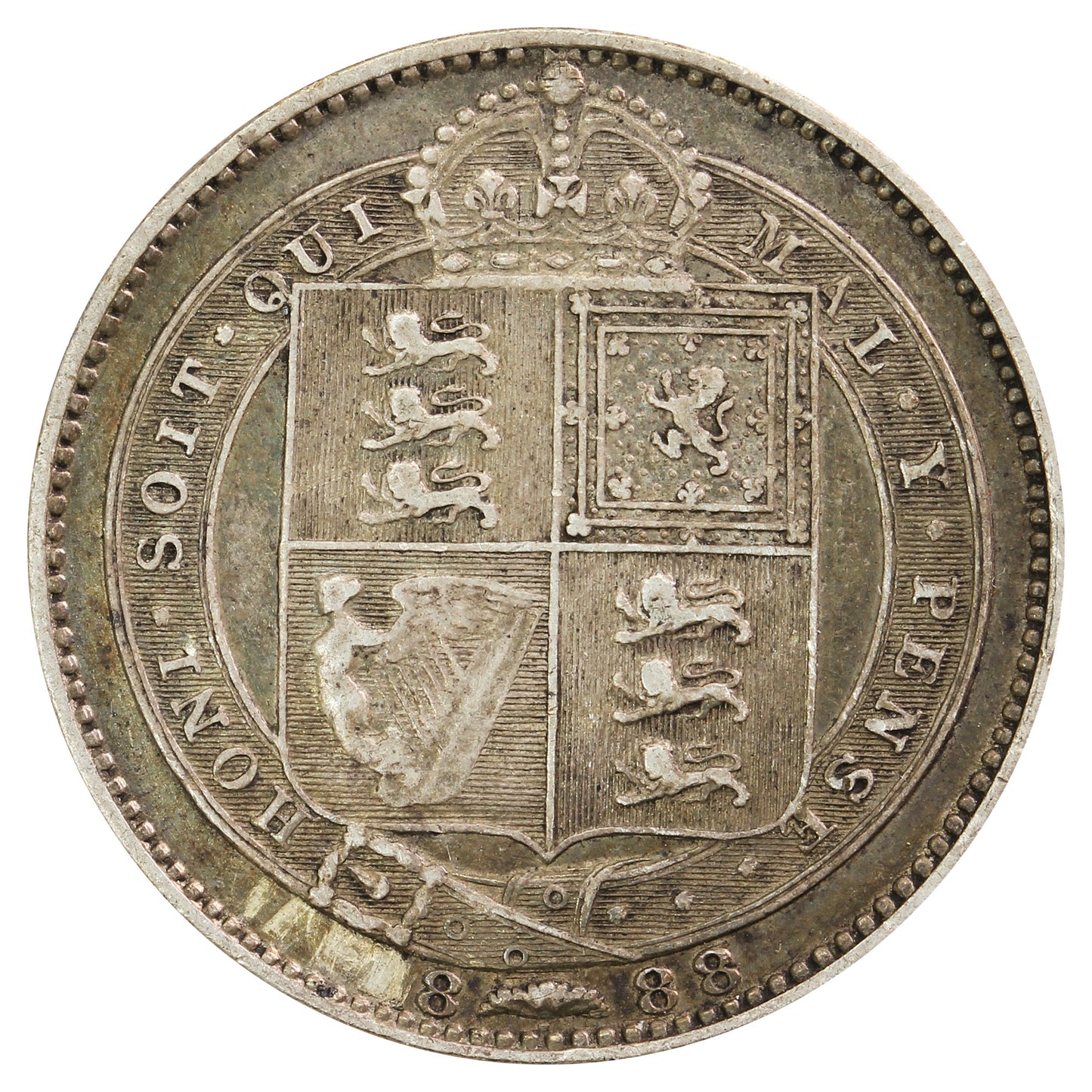 Great Britain 1888 Shilling VF-EF (VF30)