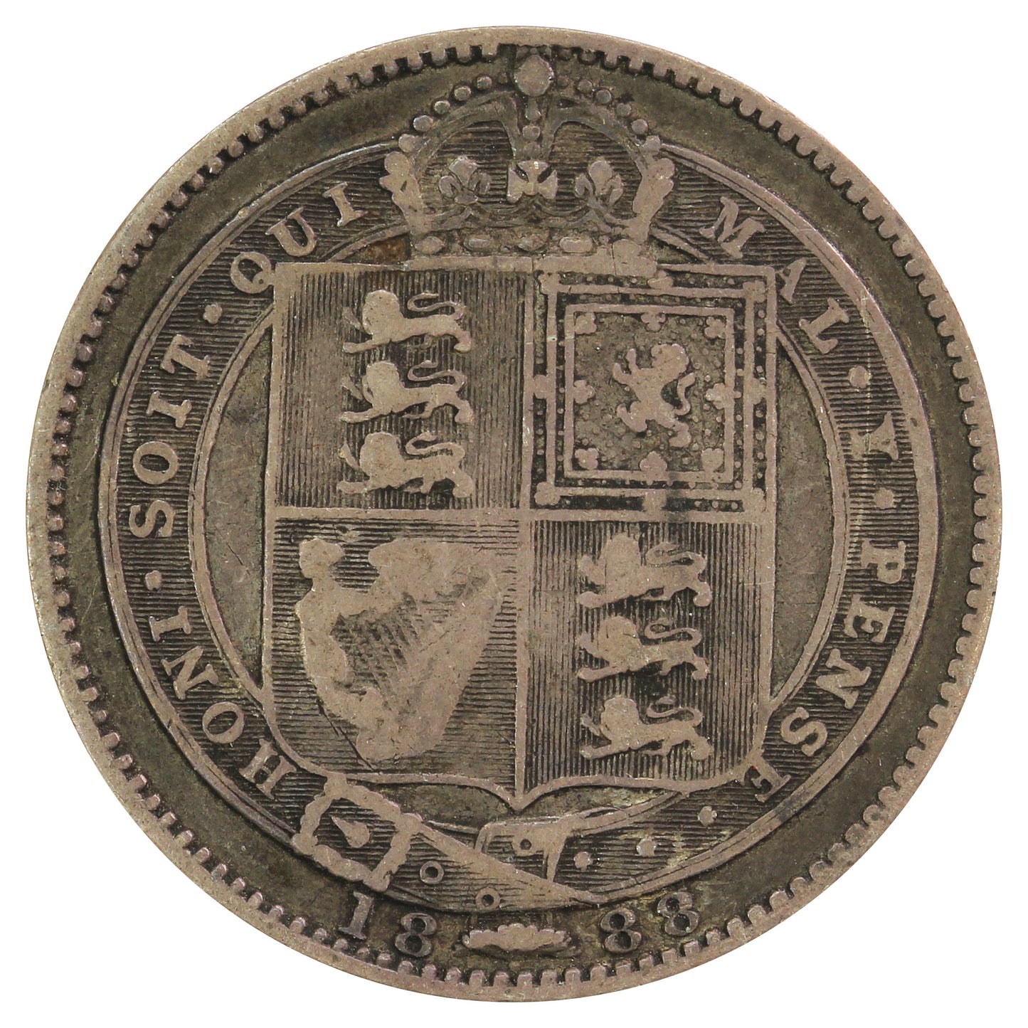 Great Britain 1888 Shilling Fine (F12)