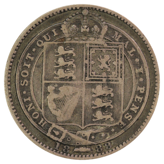 Great Britain 1888 Shilling Fine (F12)