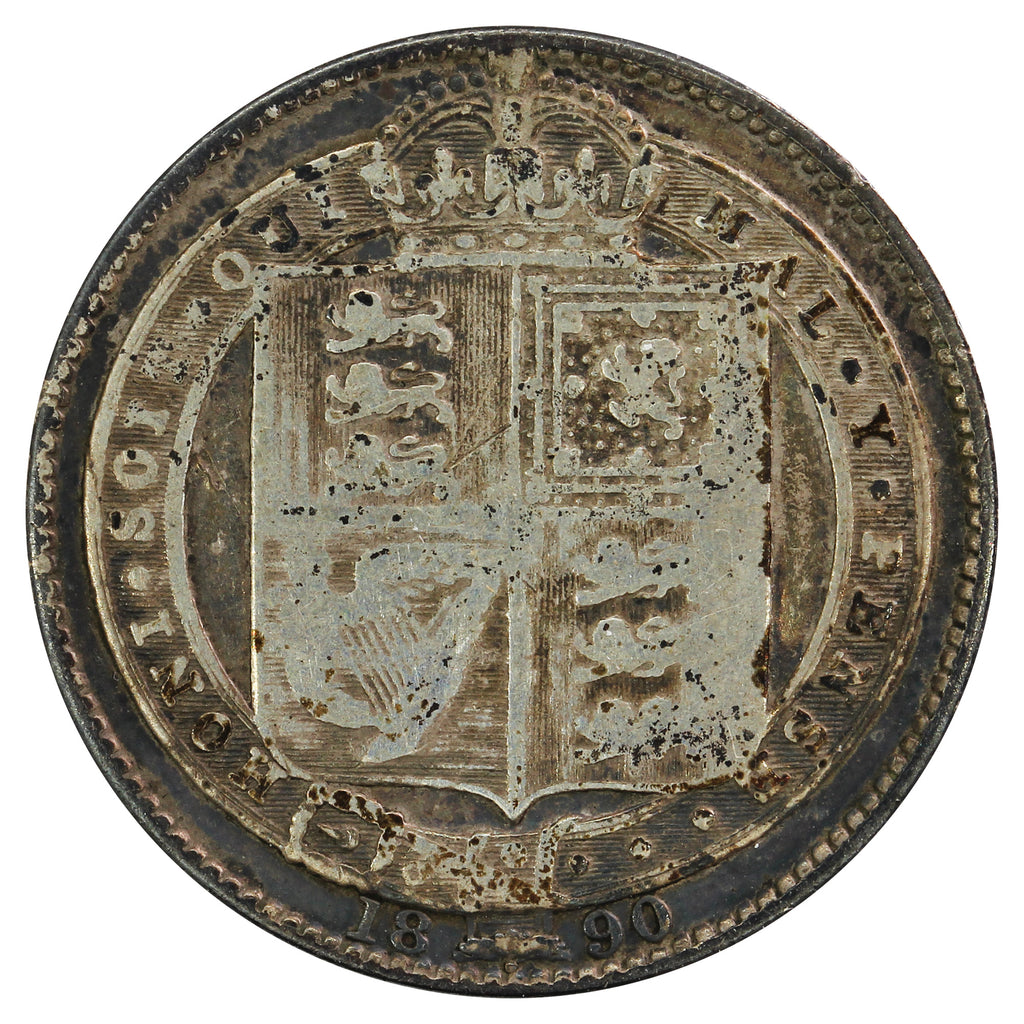 Great Britain 1890 Shilling Fine (F12)