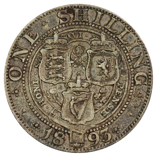 Great Britain 1893 Shilling Very Fine (VF20)