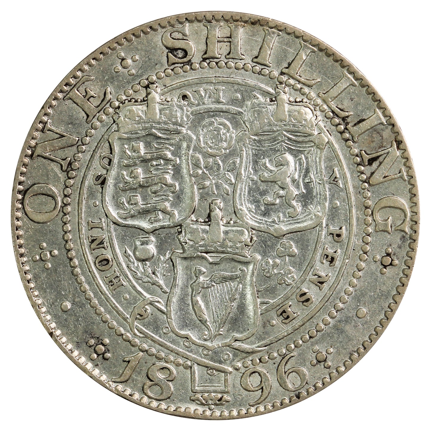 Great Britain 1896 Shilling VF-EF (VF30)