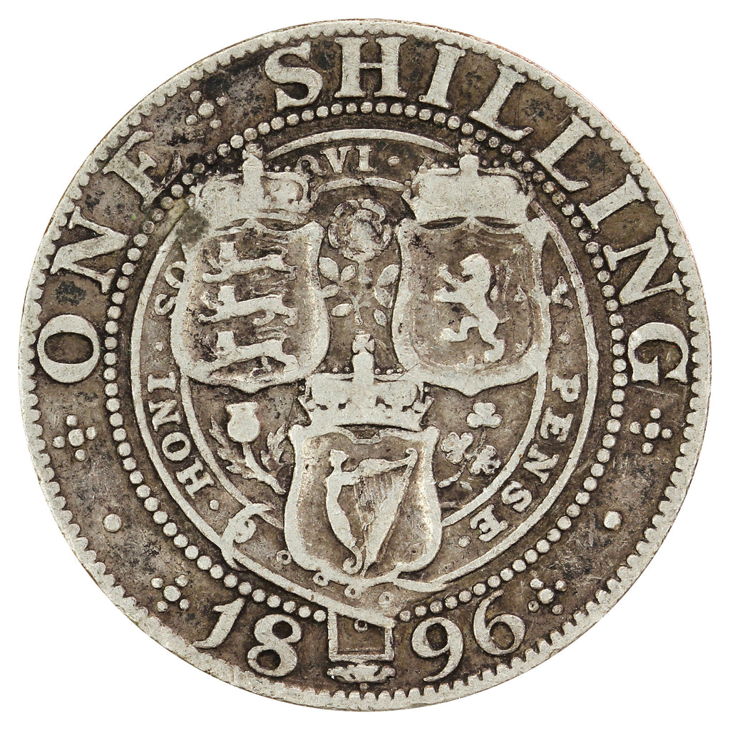 Great Britain 1896 Shilling Very Good (VG8)