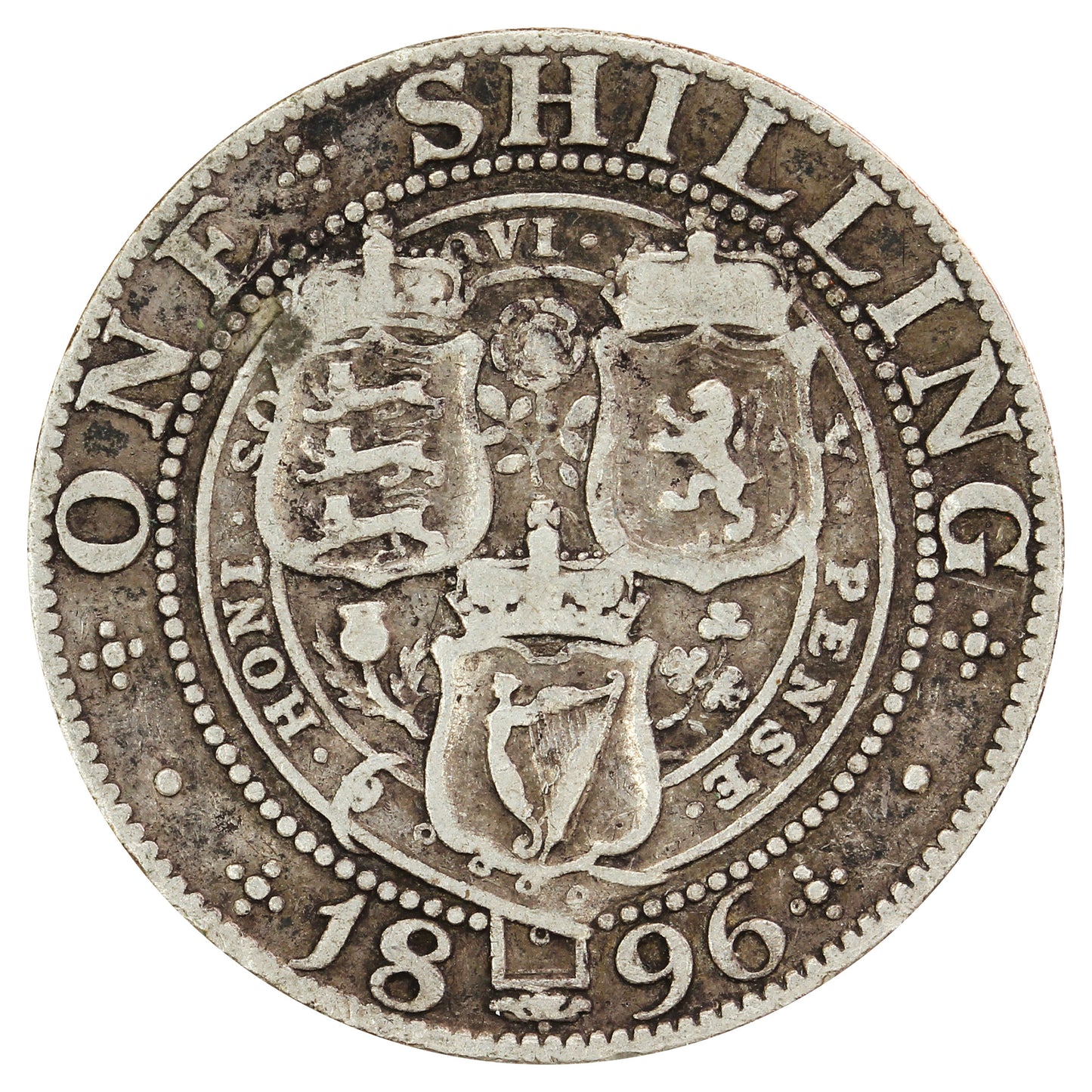 Great Britain 1896 Shilling Very Good (VG8)