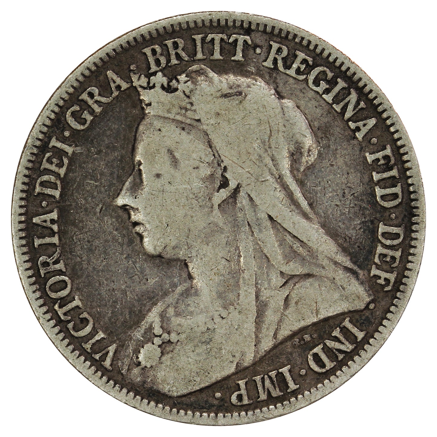 Great Britain 1896 Shilling Very Good (VG8)