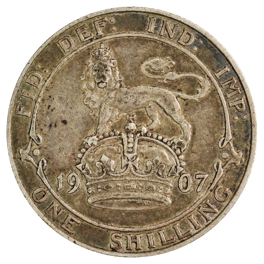Great Britain 1907 Shilling VF-EF (VF30)