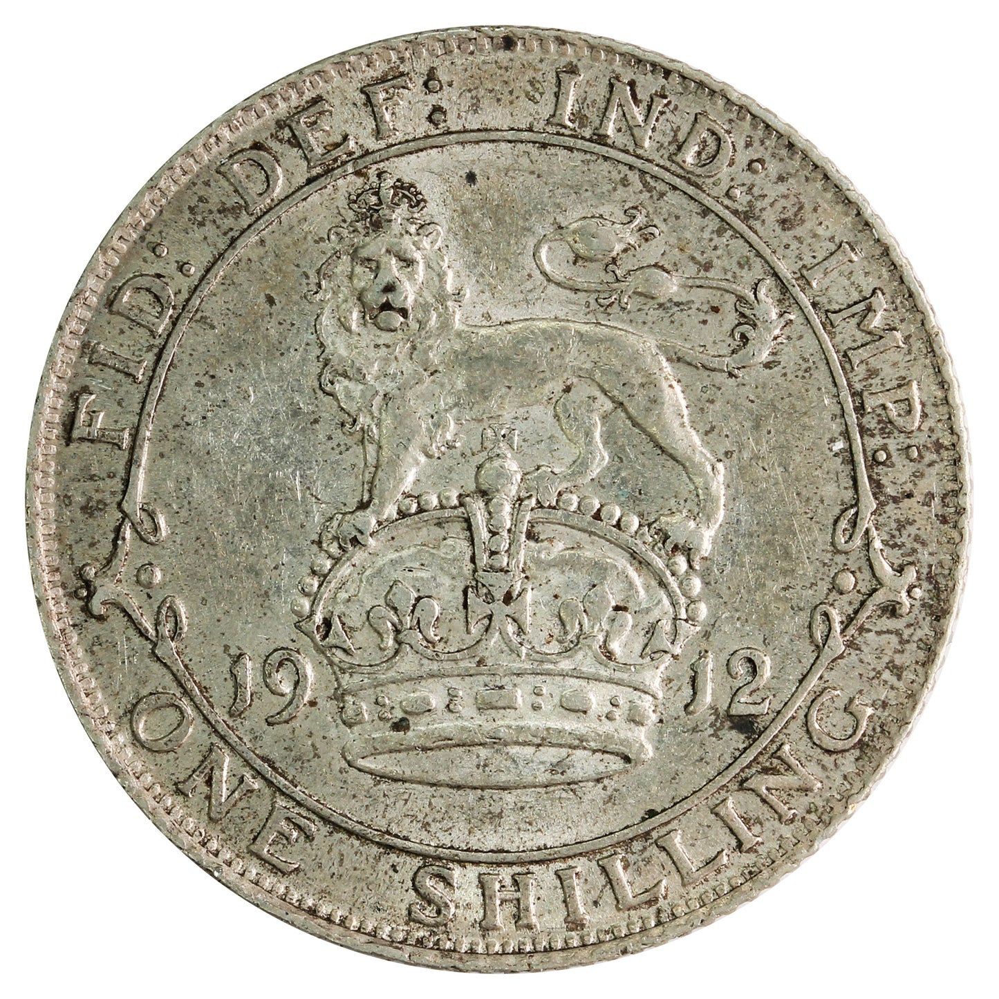 Great Britain 1912 Shilling EF-AU (EF45)